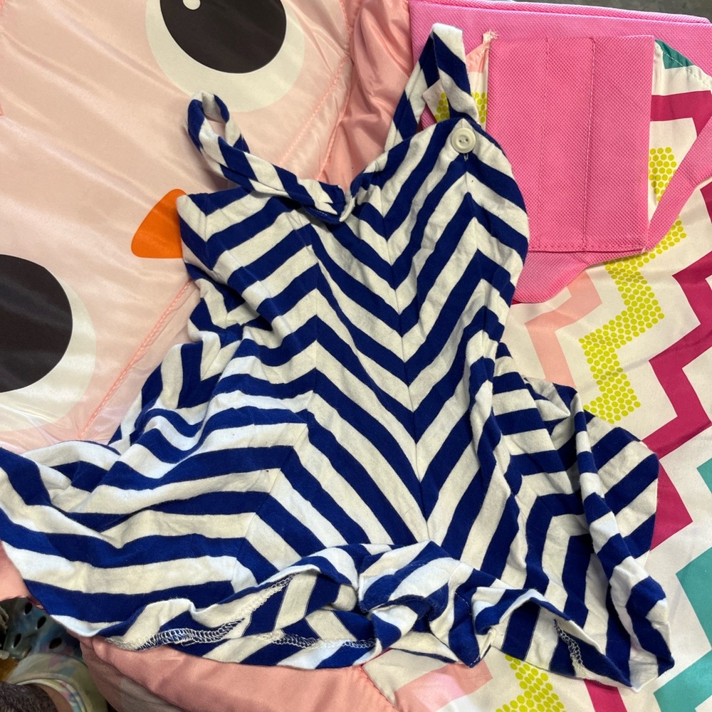 Ralph Lauren Kids Blue and White Chevron Camisole